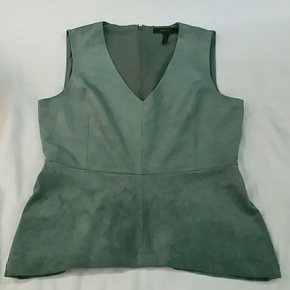 BCBG Maxazria suede sleeveless top